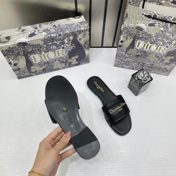 D-LANE BLACK OPENWORK SLIDE