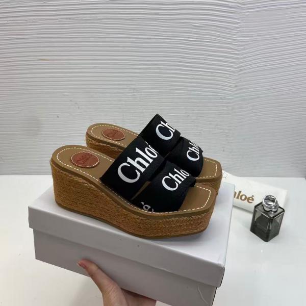 WOODY BLACK PLATFORM SLIDE