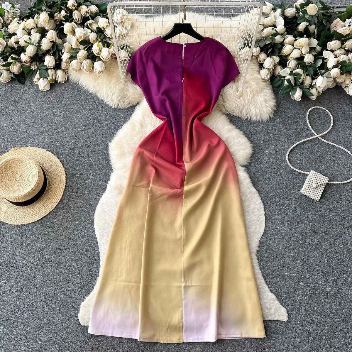 SATIN OMBRÉ DRESS 1004