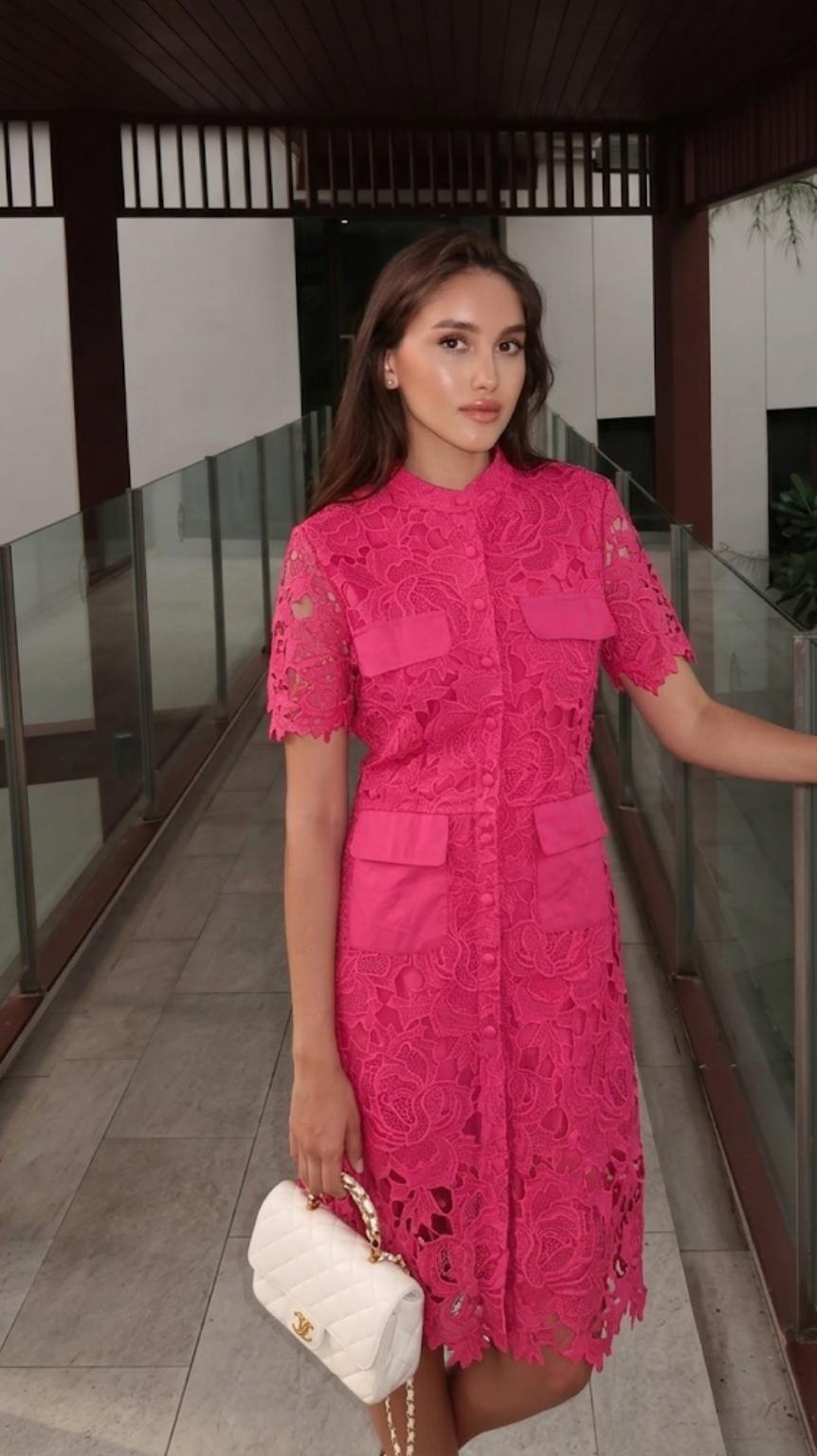 CUTWORK MIDI DRESS 2705