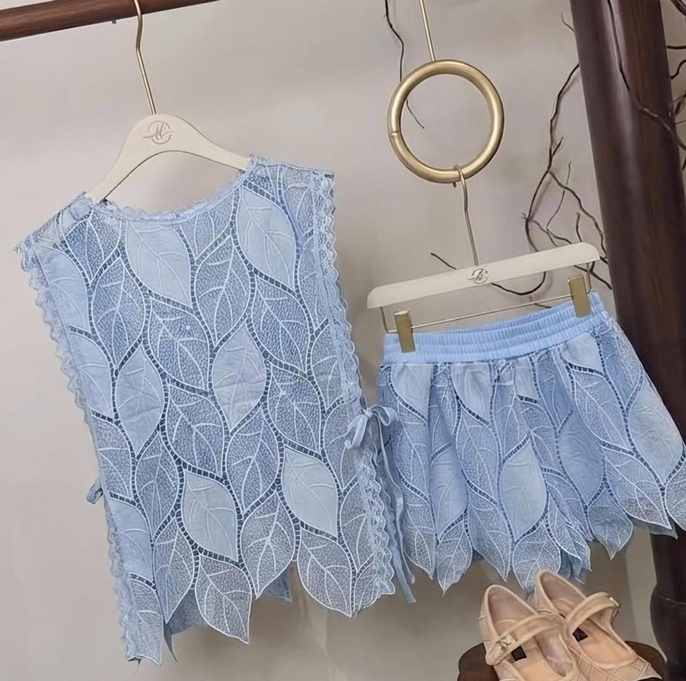 LEAF DETAILED CROCHET SET 1106