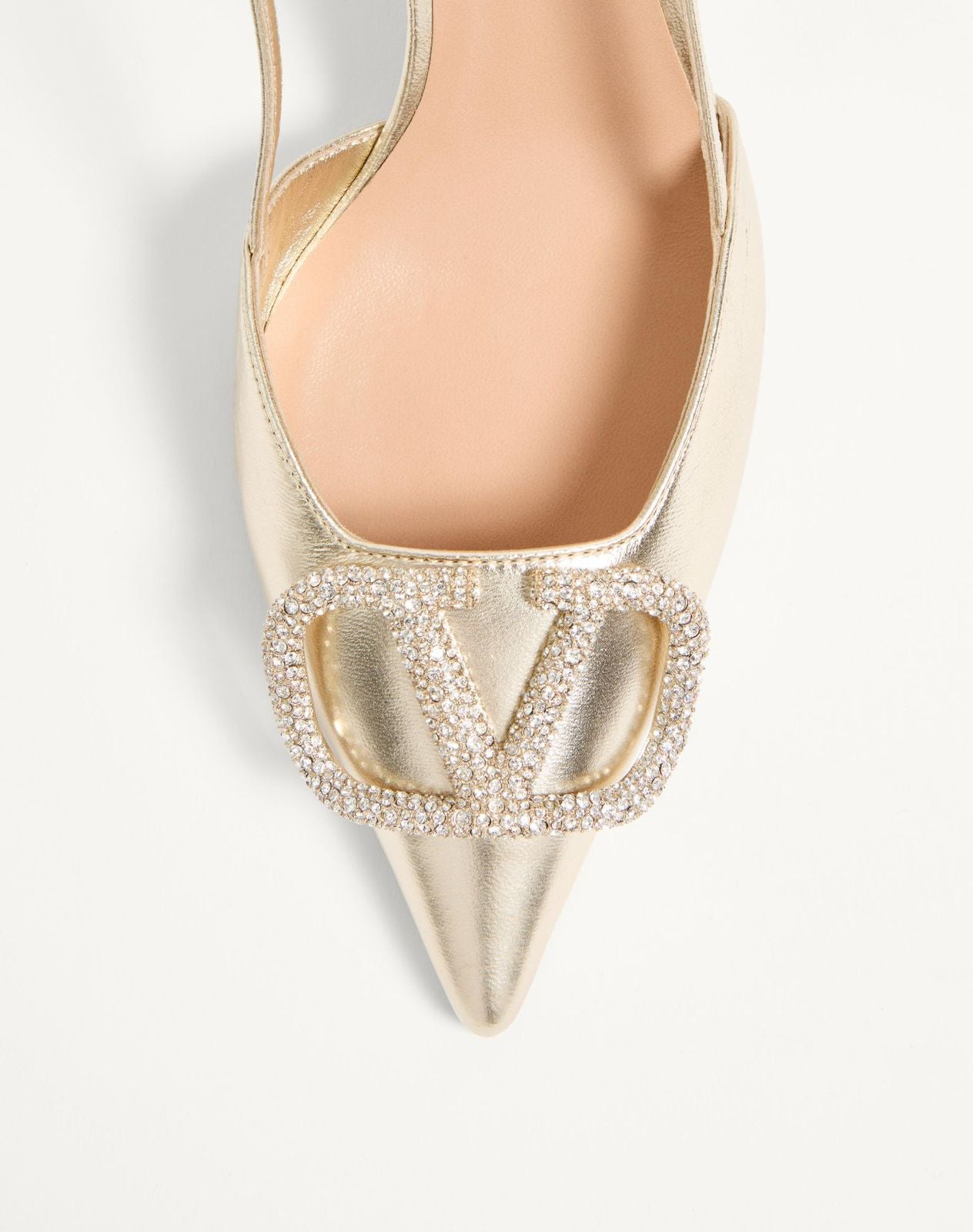 VLogo Glow Laminated Nappa Slingback