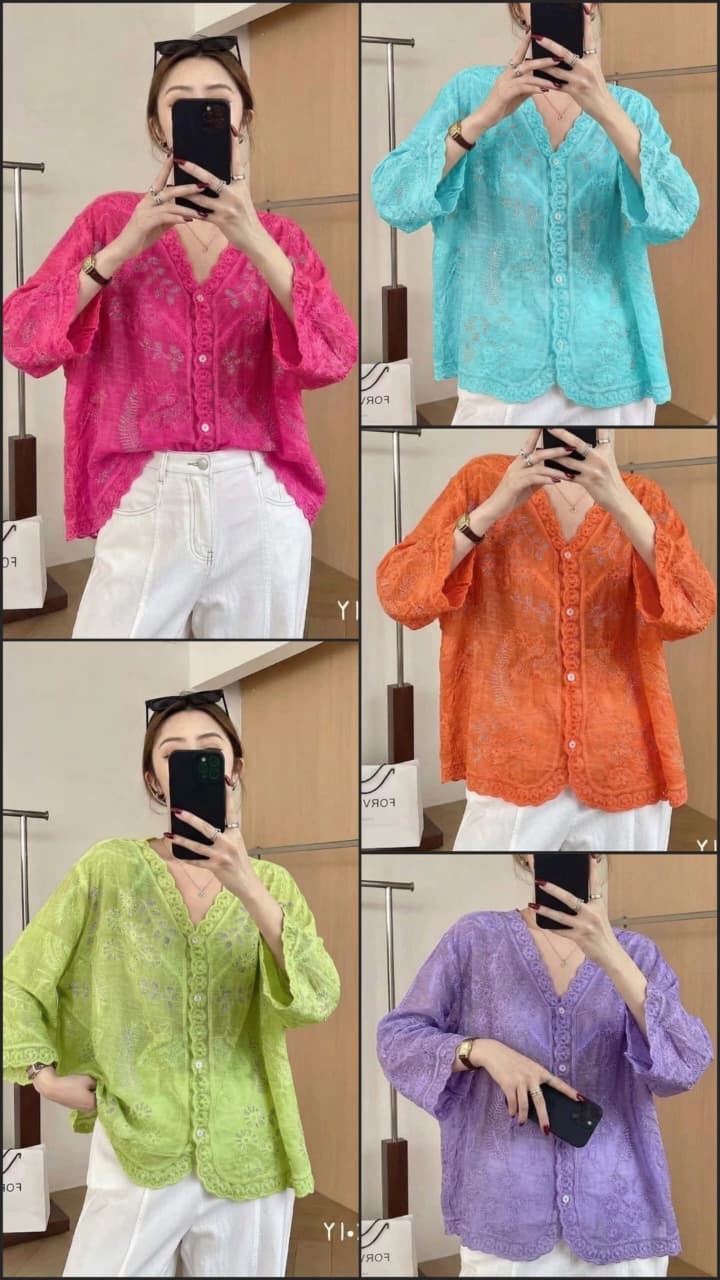 GRACY LUXURY EMBROIDERY SHIRT 2506