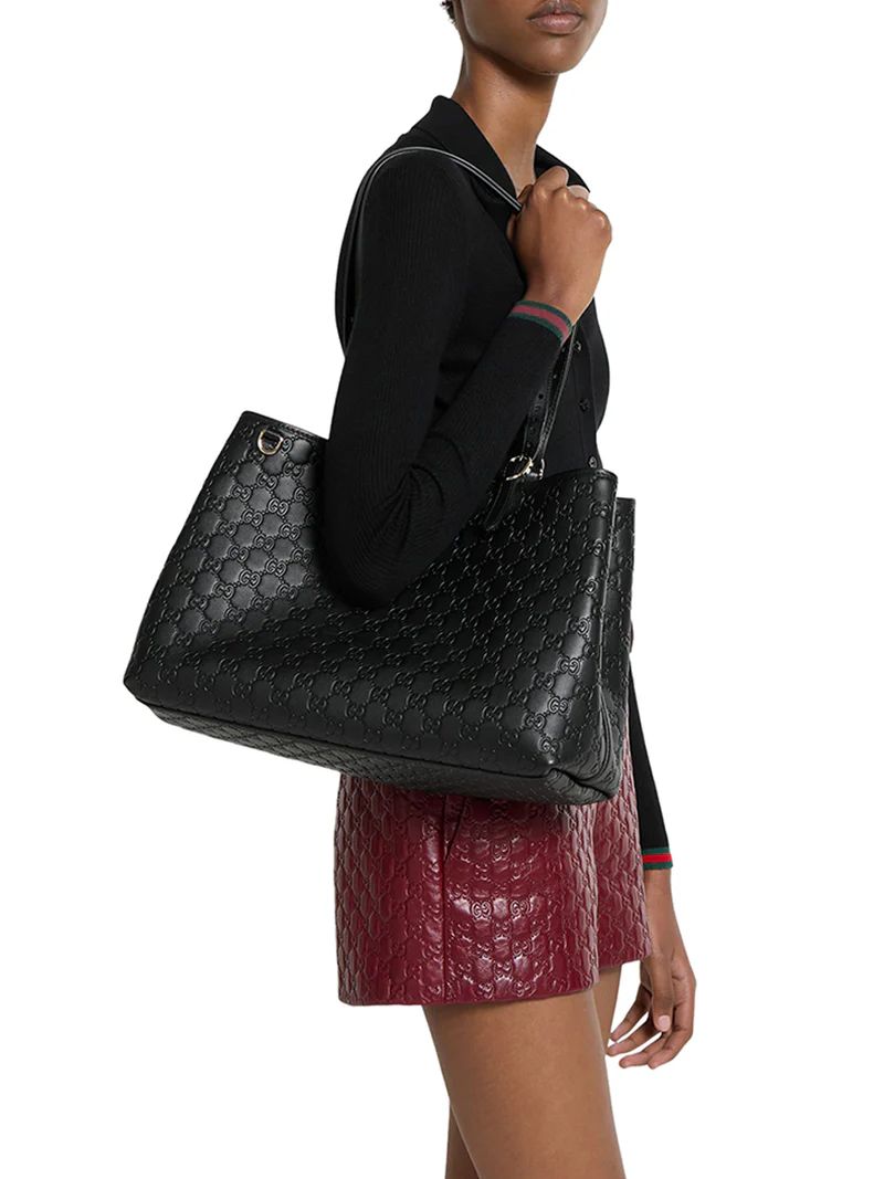 Gucci GG Emblem Large Tote Bag