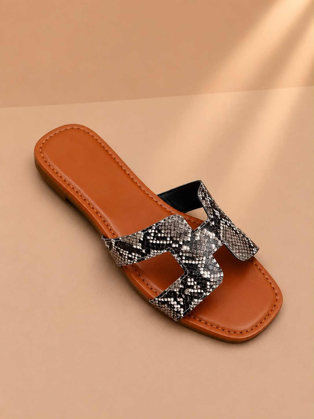 Hermes Women's Designer-Inspired H-Strap Flats