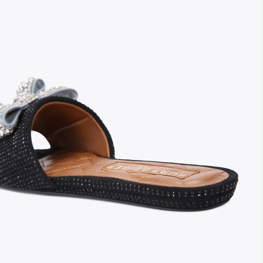 KURT GEIGER LONDON BOW FLAT SANDALS