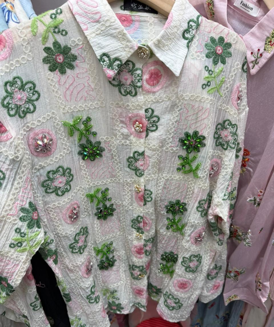 EXCLUSIVE EMBELLISHED AND EMBROIDERED SHIRT 2307