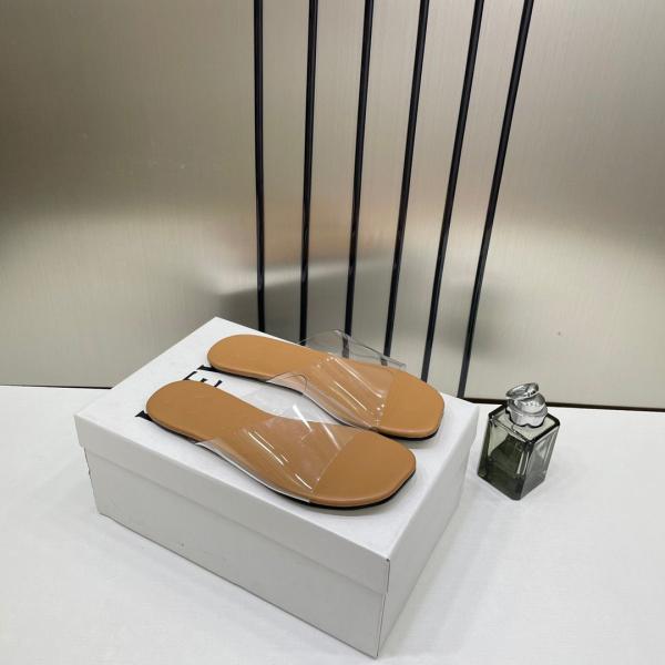 PETAL CLEAR STRAP TAN SLIDE