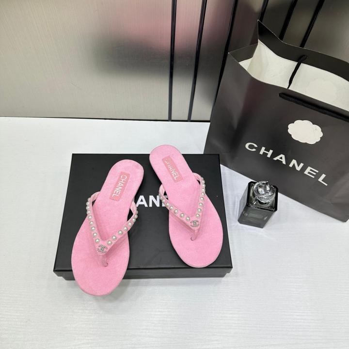 CC PEARL PINK VELVET SLIDE