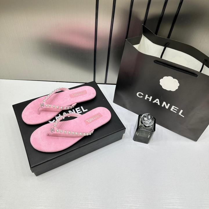 CC PEARL PINK VELVET SLIDE