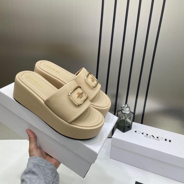 CH BEIGE PLATFORM SLIDE