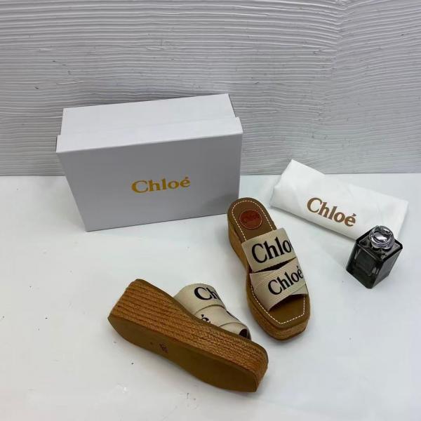 WOODY BEIGE PLATFORM SLIDE