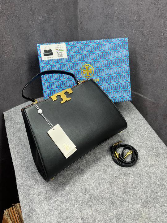 TORY BURCH ELEANOR SATCHEL DUST BLACK BAG