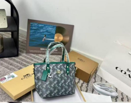 CARRIAGE GREEN MINI TOTE BAG