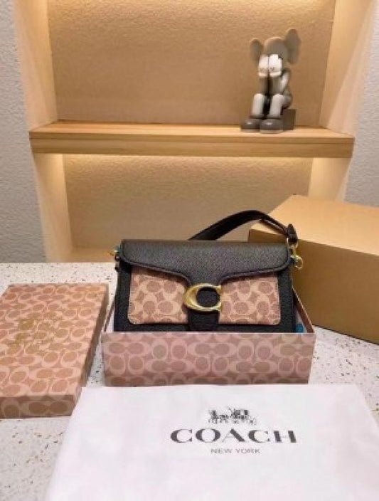 TABBY DUST SHOULDER BLACK LEADER BAG