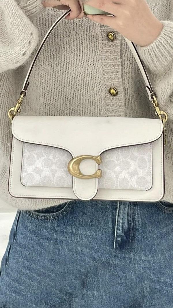 TABBY DUST SHOULDERS WHITE BAG