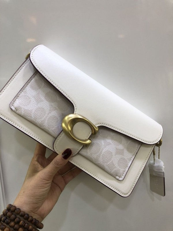 TABBY DUST SHOULDERS WHITE BAG