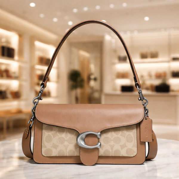 TABBY DUST SHOULDER BEIGE BAG