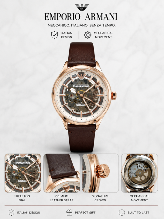 Arman-i Skeleton rose gold tone