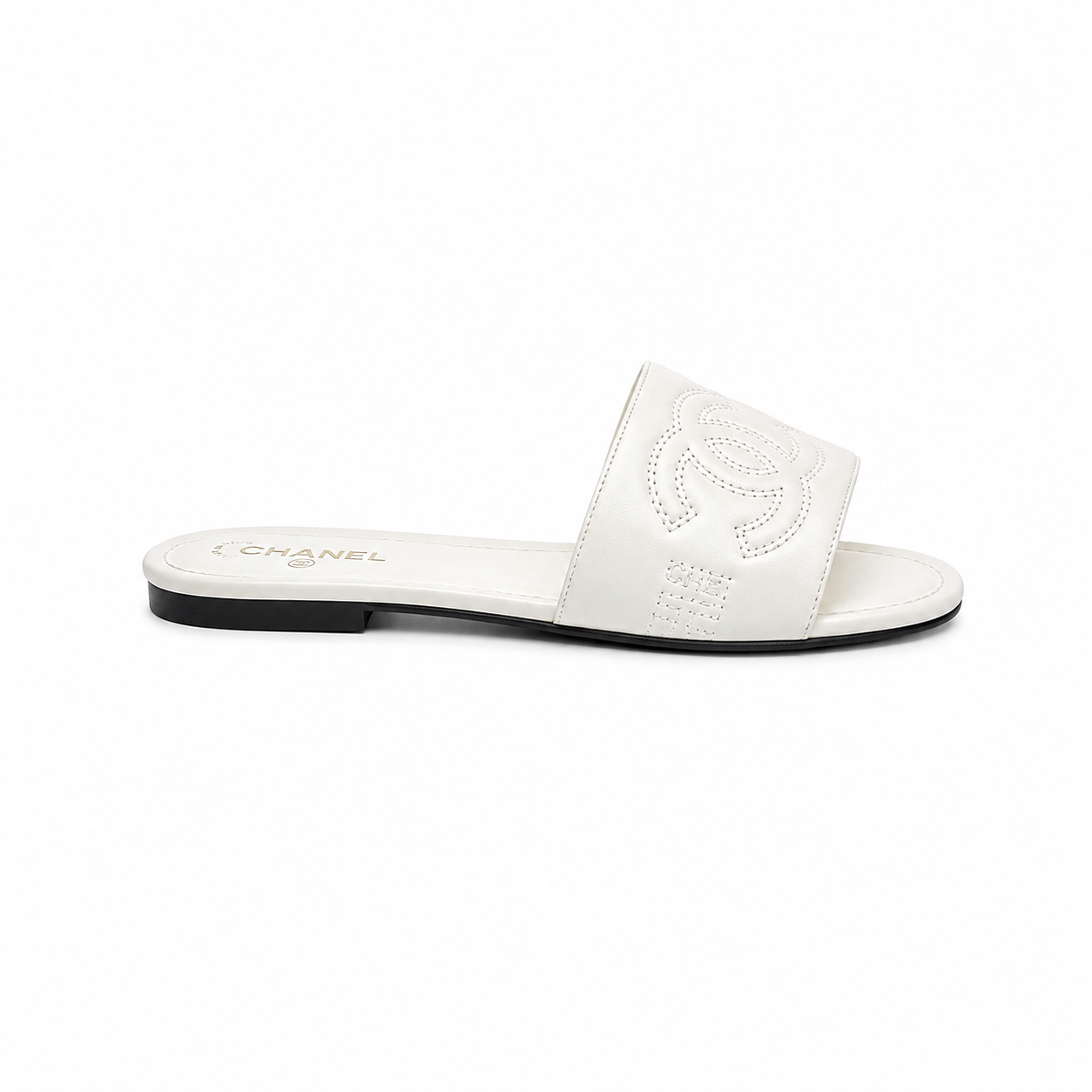 CC QUILTED WHITE FLAT