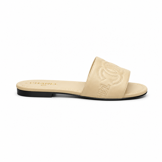 CC QUILTED BEIGE FLAT