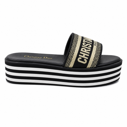 D-WAY RAFFIA PLATFORM SLIDE