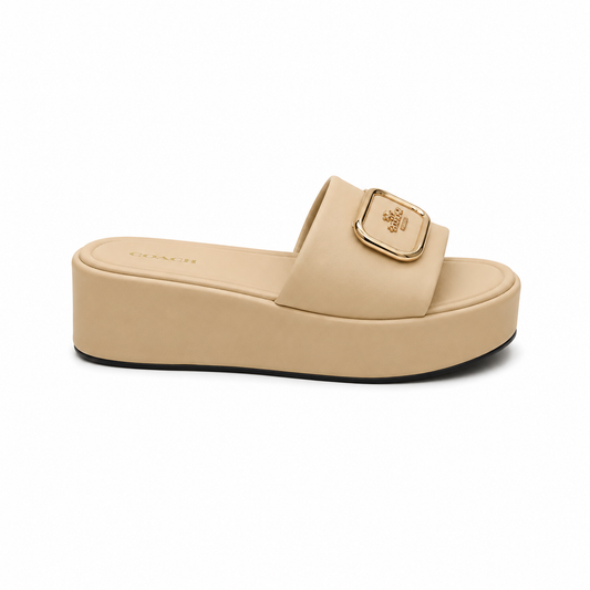 CH BEIGE PLATFORM SLIDE