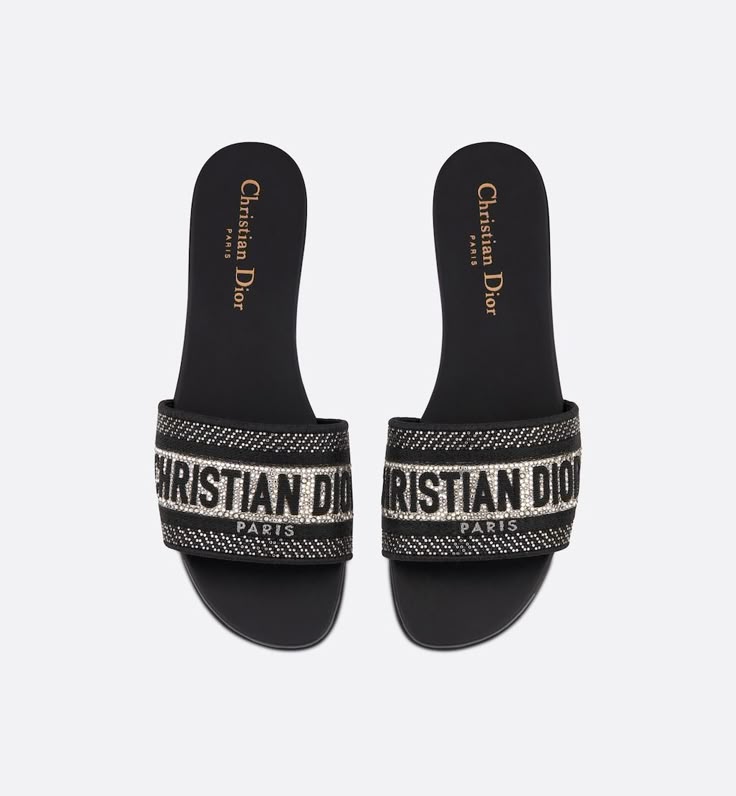DWAY EMBROIDERED SLIDE NAVY BLUE