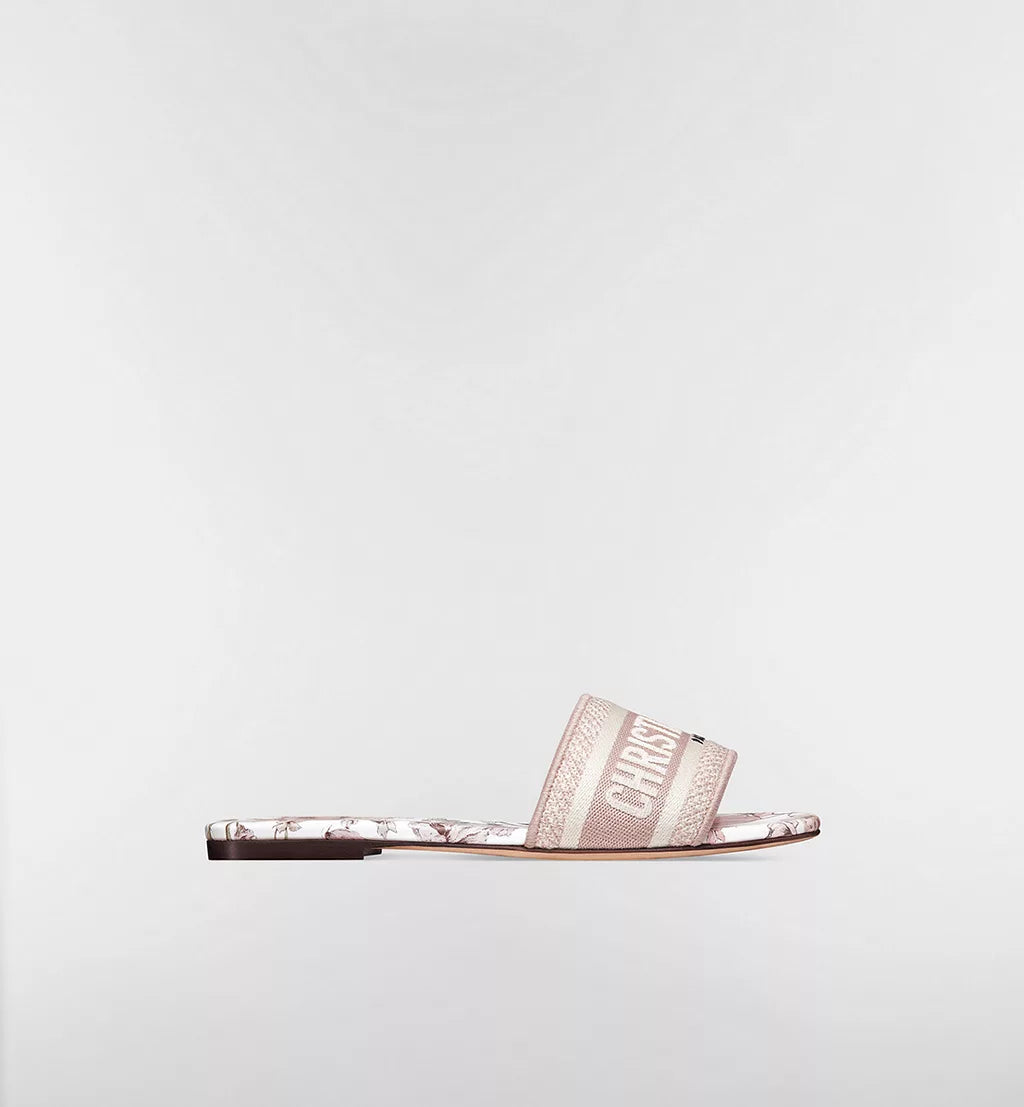 DWAY EMBROIDERED PINK SLIDE