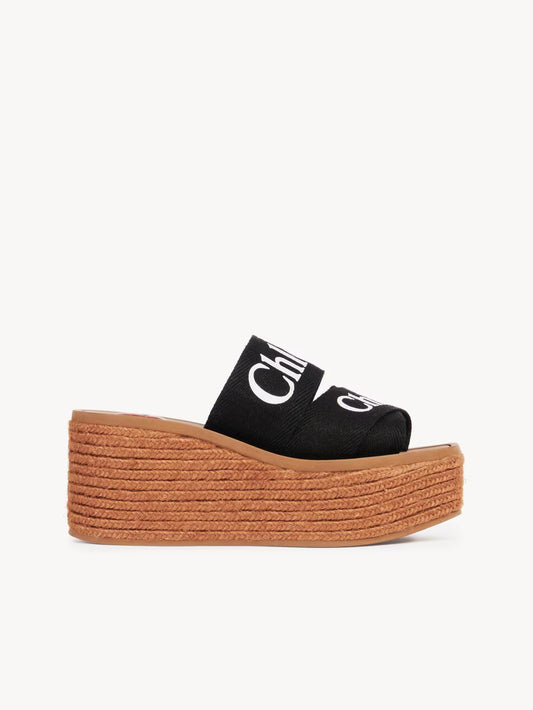 WOODY BLACK PLATFORM SLIDE