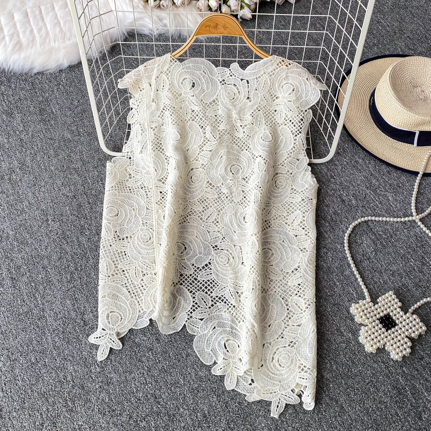 STYLISH CROCHET KNIT TOP 2002