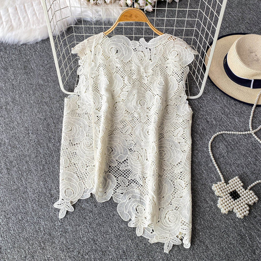 STYLISH CROCHET KNIT TOP 2002