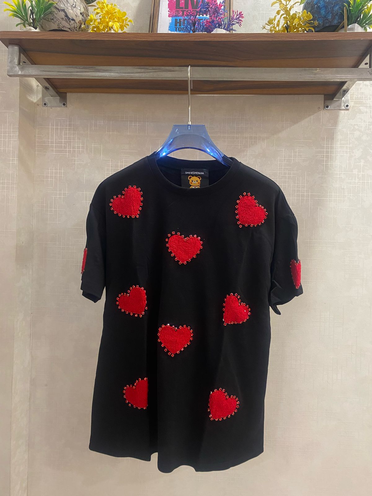 BIG EMBELLISHED HEART LONG TSHIRT 2002