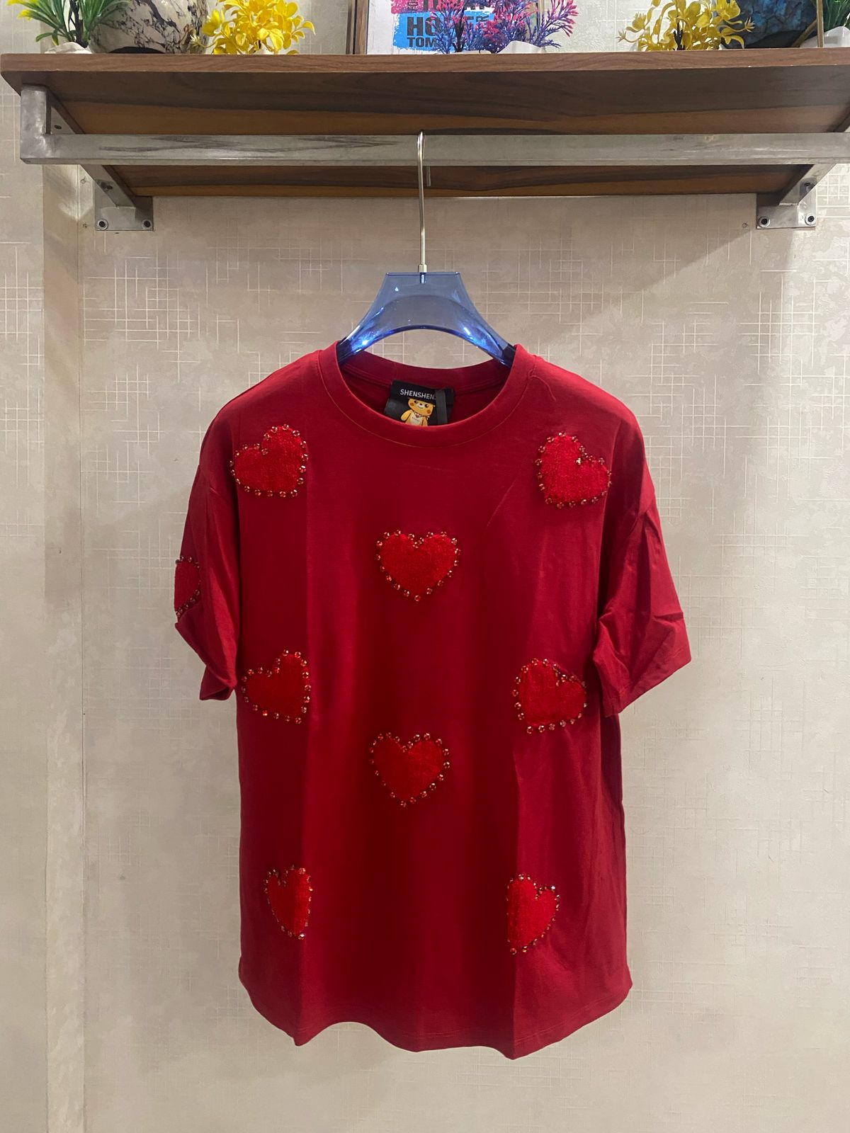 BIG EMBELLISHED HEART LONG TSHIRT 2002