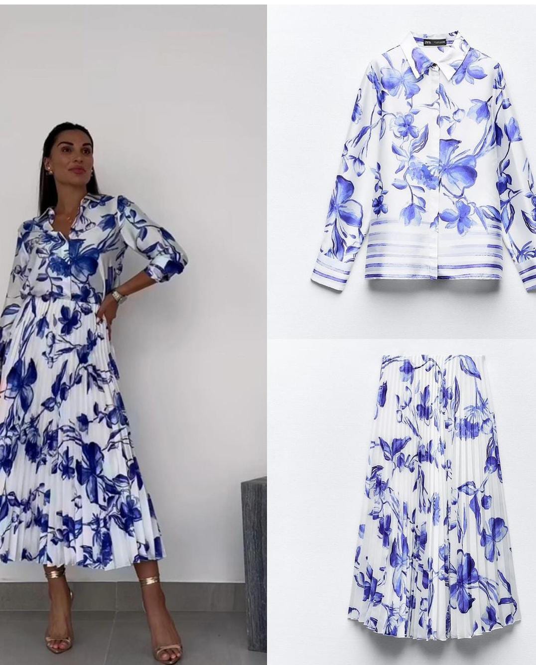 FLORAL PRINT TWO-PIECE SET 2002