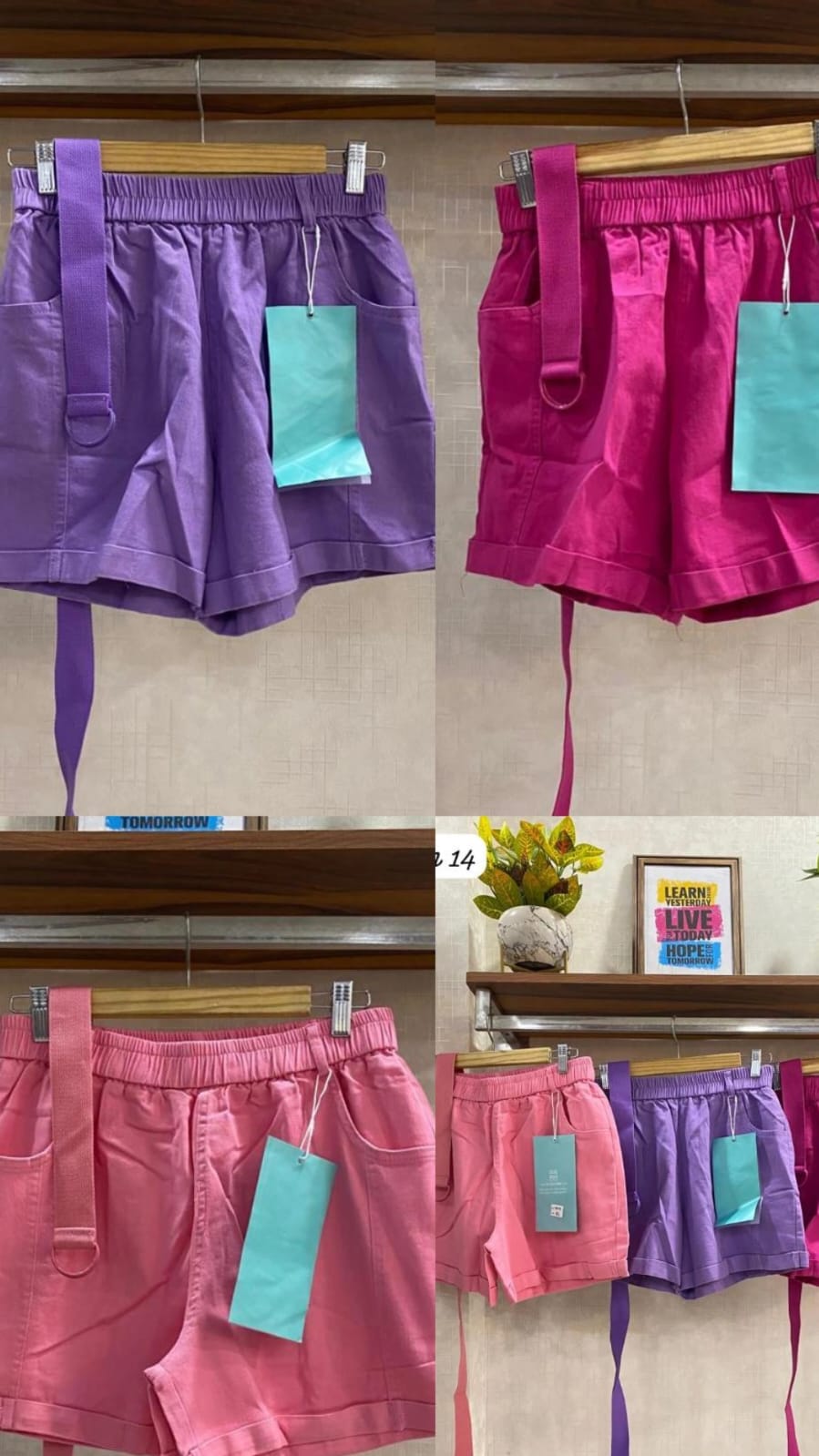 BELTED CANDY COLOR SHORTS 0603