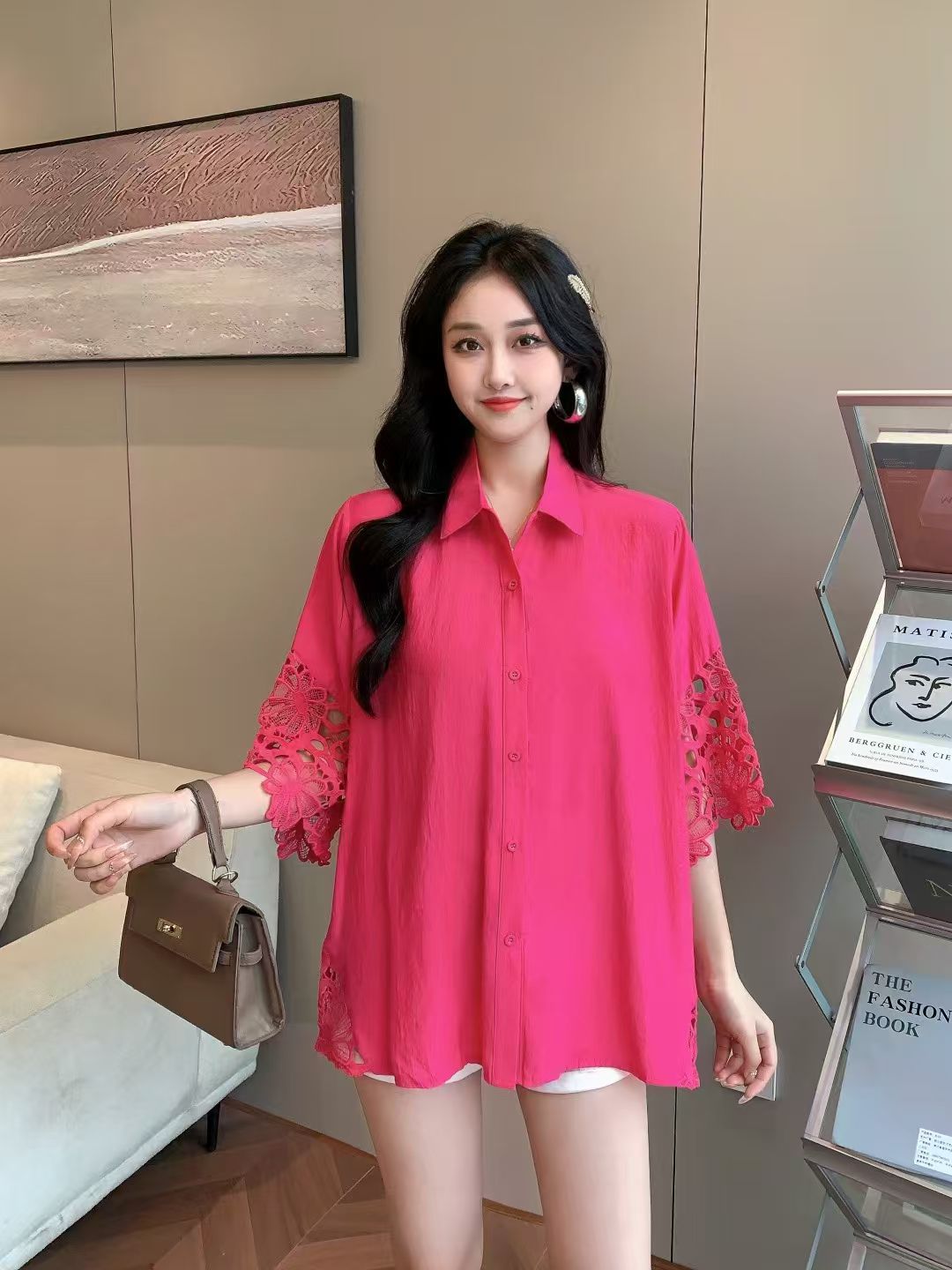 ELEGANT EMBROIDERED COTTON SHIRT 0603