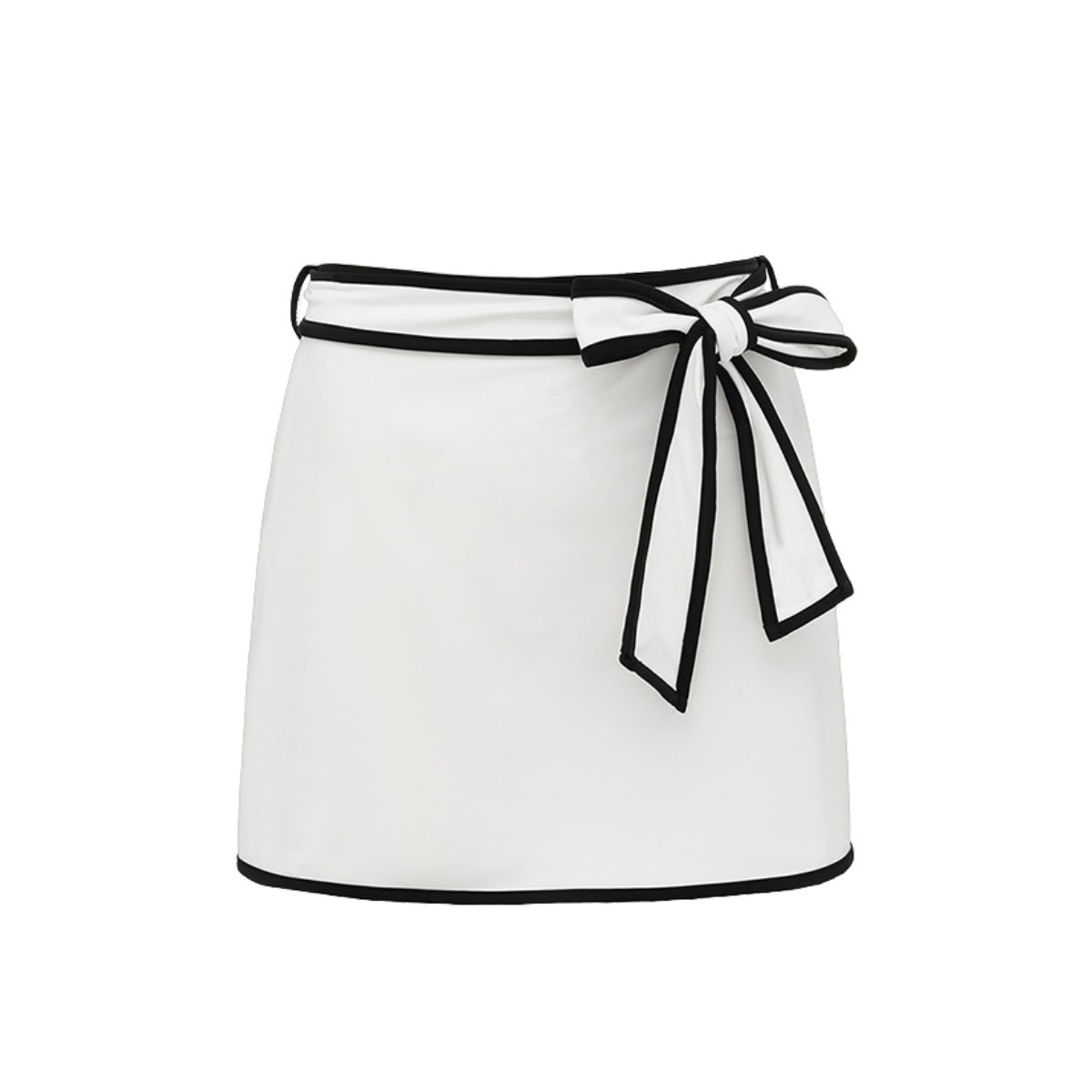 CONTRAST COLOR BOW SWIMSUIT AND SKIRT SET 2503