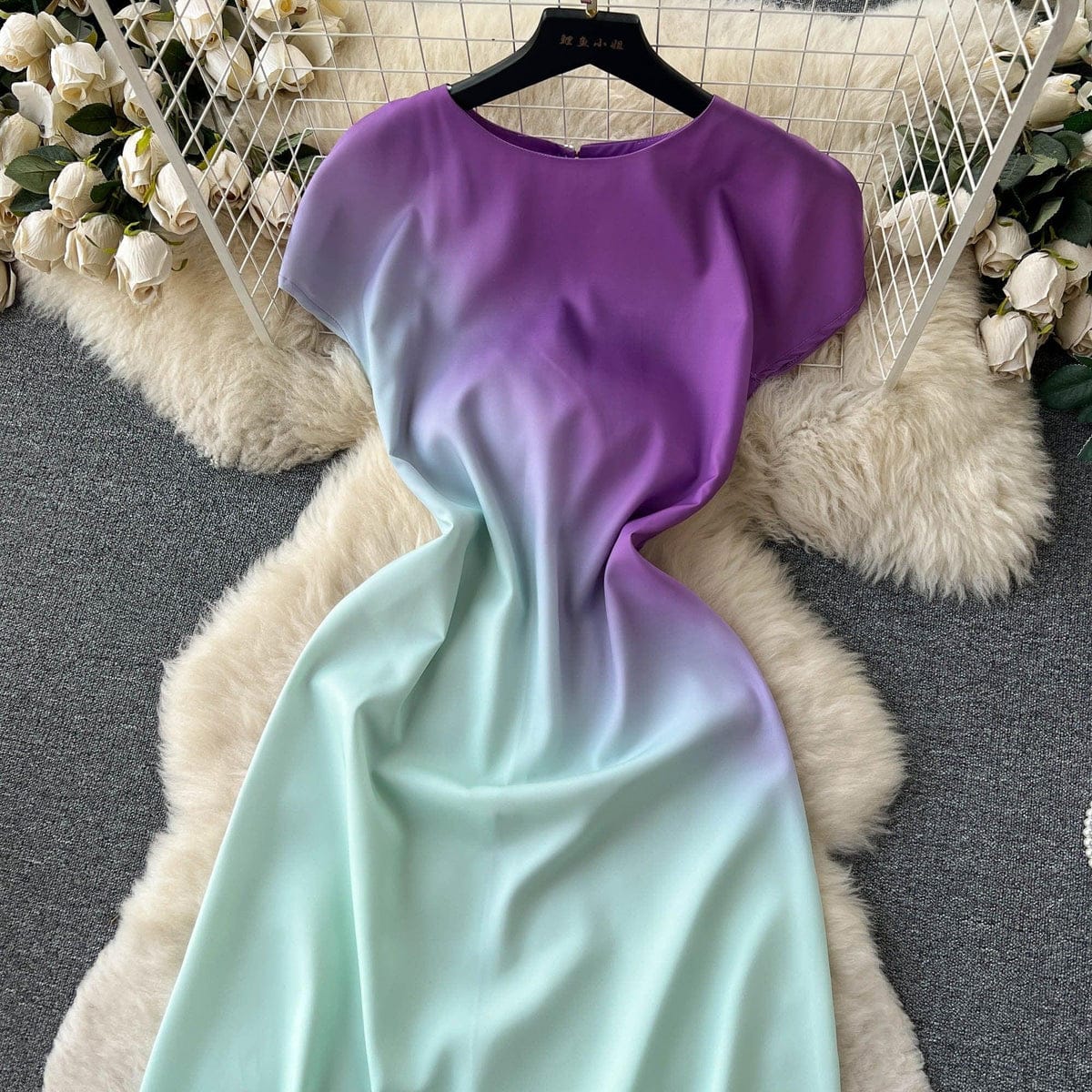 SATIN OMBRÉ DRESS 1004