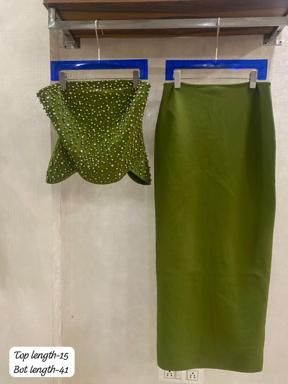 EMBELLISHED CORSET SKIRT SET 1004