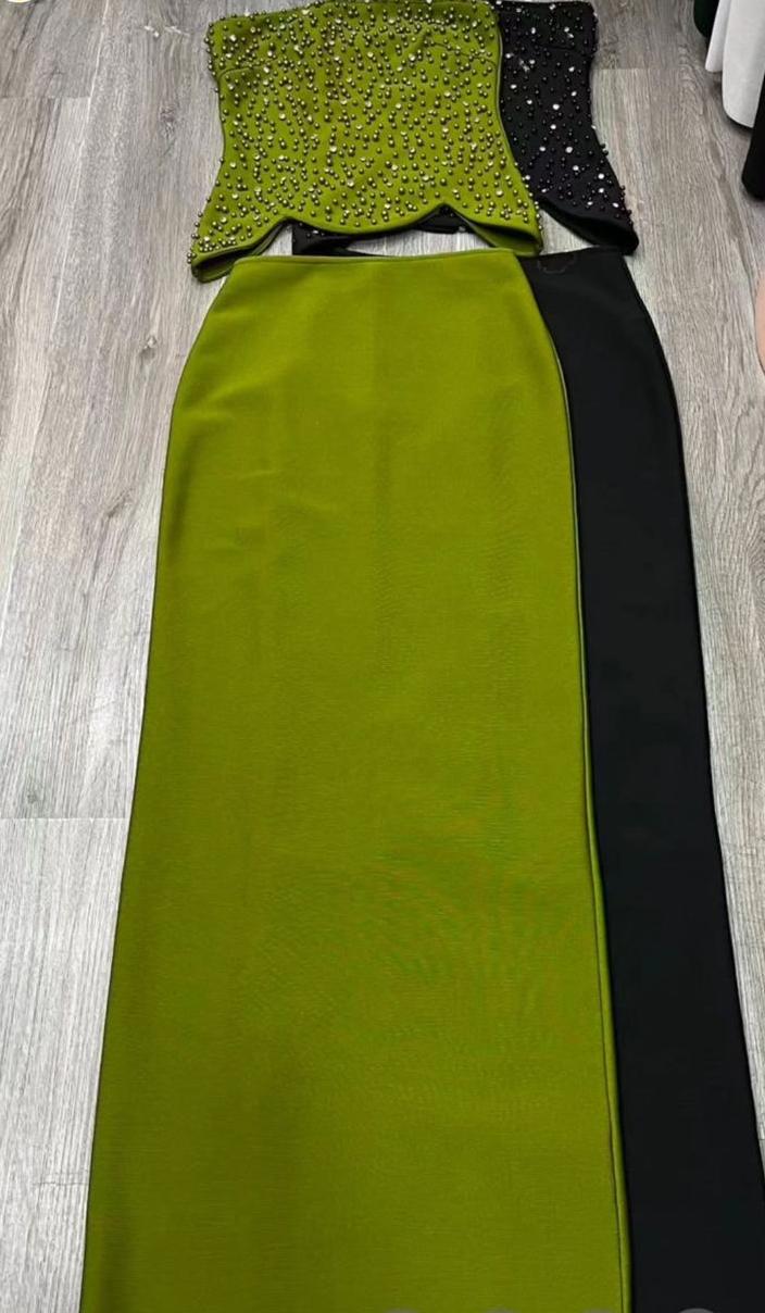 EMBELLISHED CORSET SKIRT SET 1004