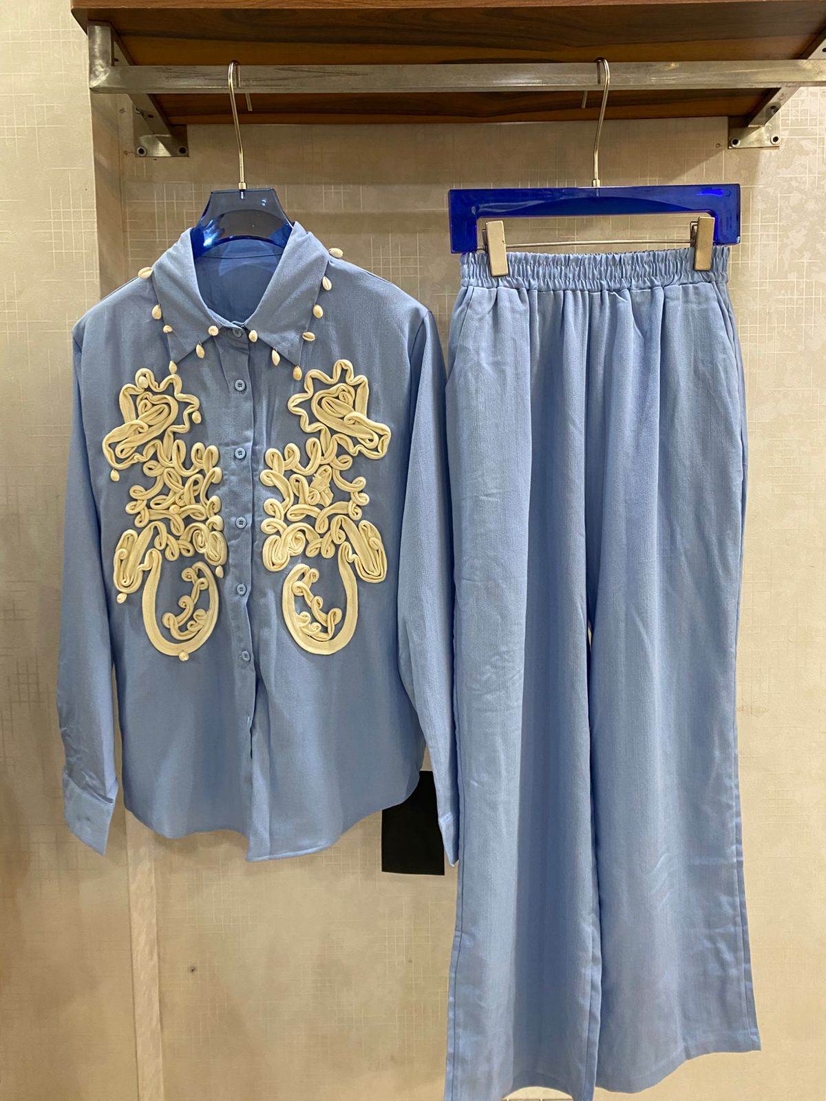 LUXURY SHELLS 3D EMBROIDERED COORD SET 1004
