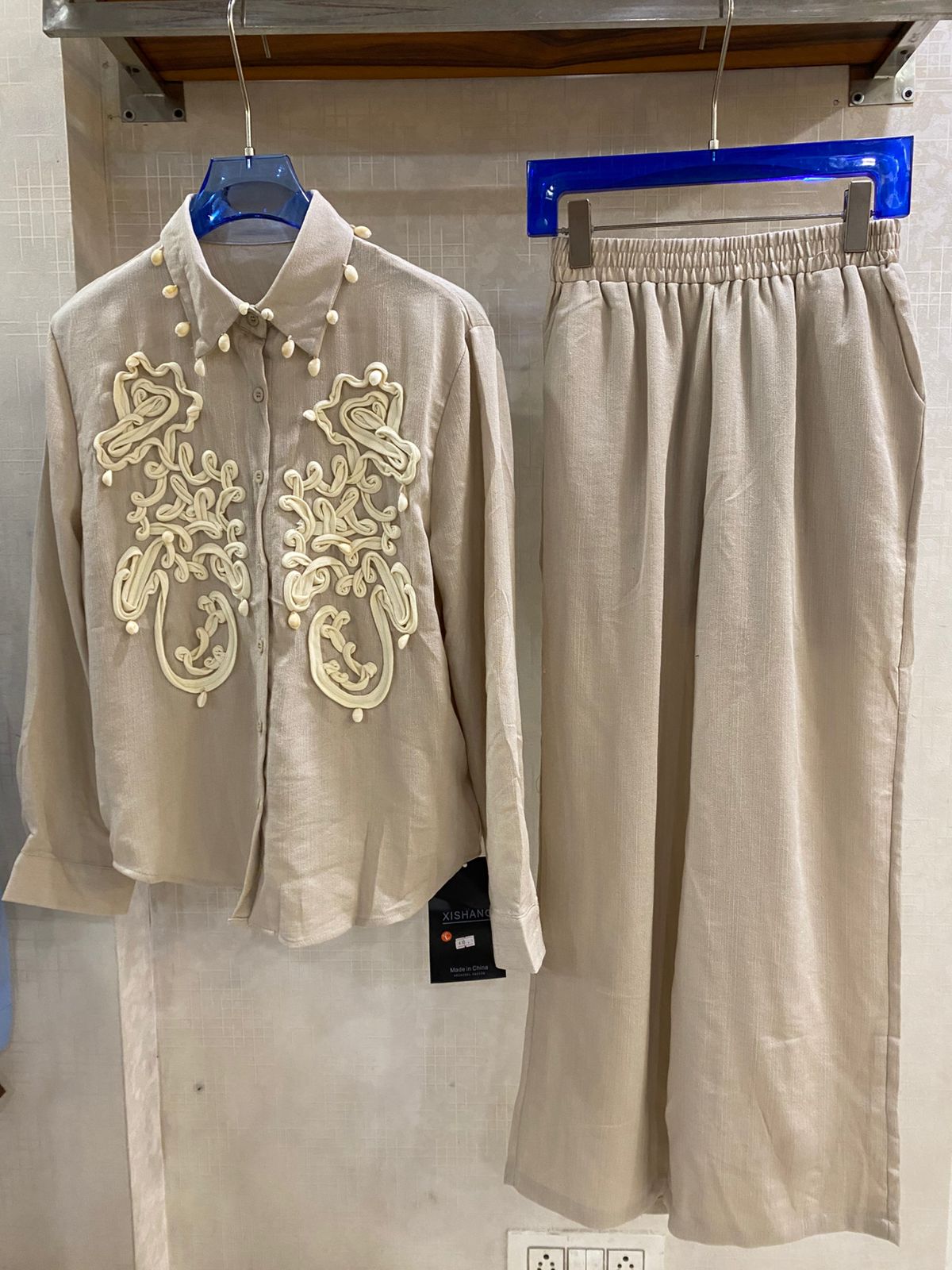 LUXURY SHELLS 3D EMBROIDERED COORD SET 1004
