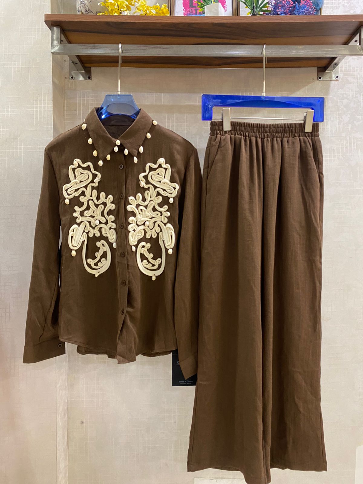 LUXURY SHELLS 3D EMBROIDERED COORD SET 1004