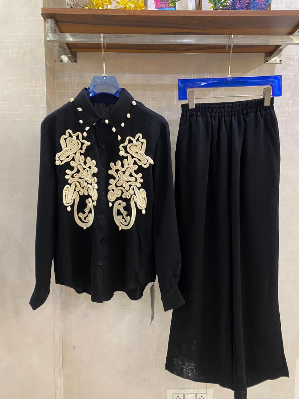 LUXURY SHELLS 3D EMBROIDERED COORD SET 1004