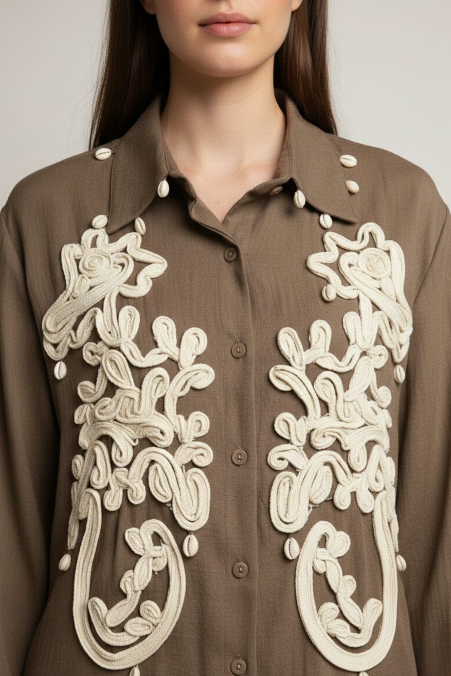 LUXURY SHELLS 3D EMBROIDERED COORD SET 1004