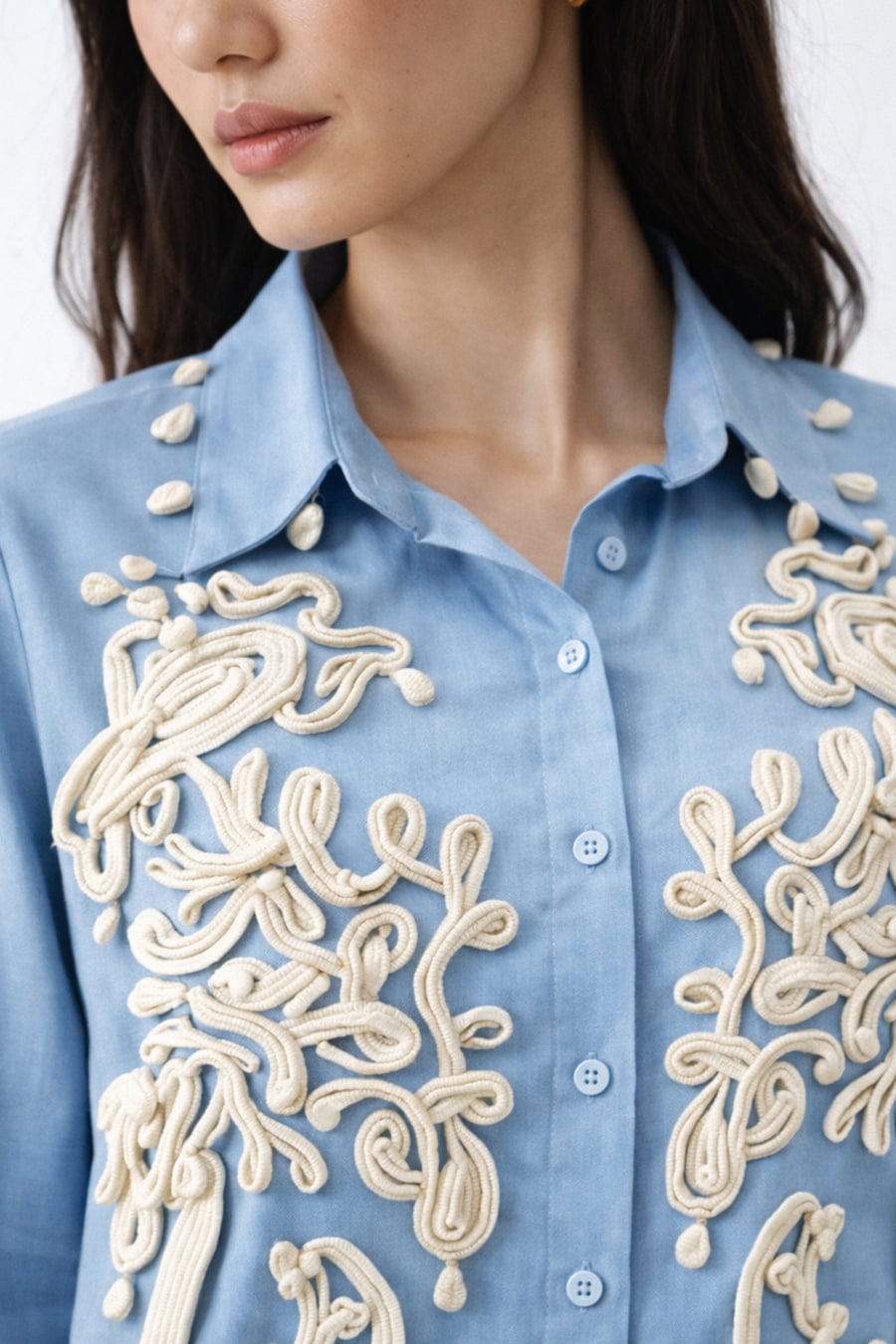 LUXURY SHELLS 3D EMBROIDERED COORD SET 1004