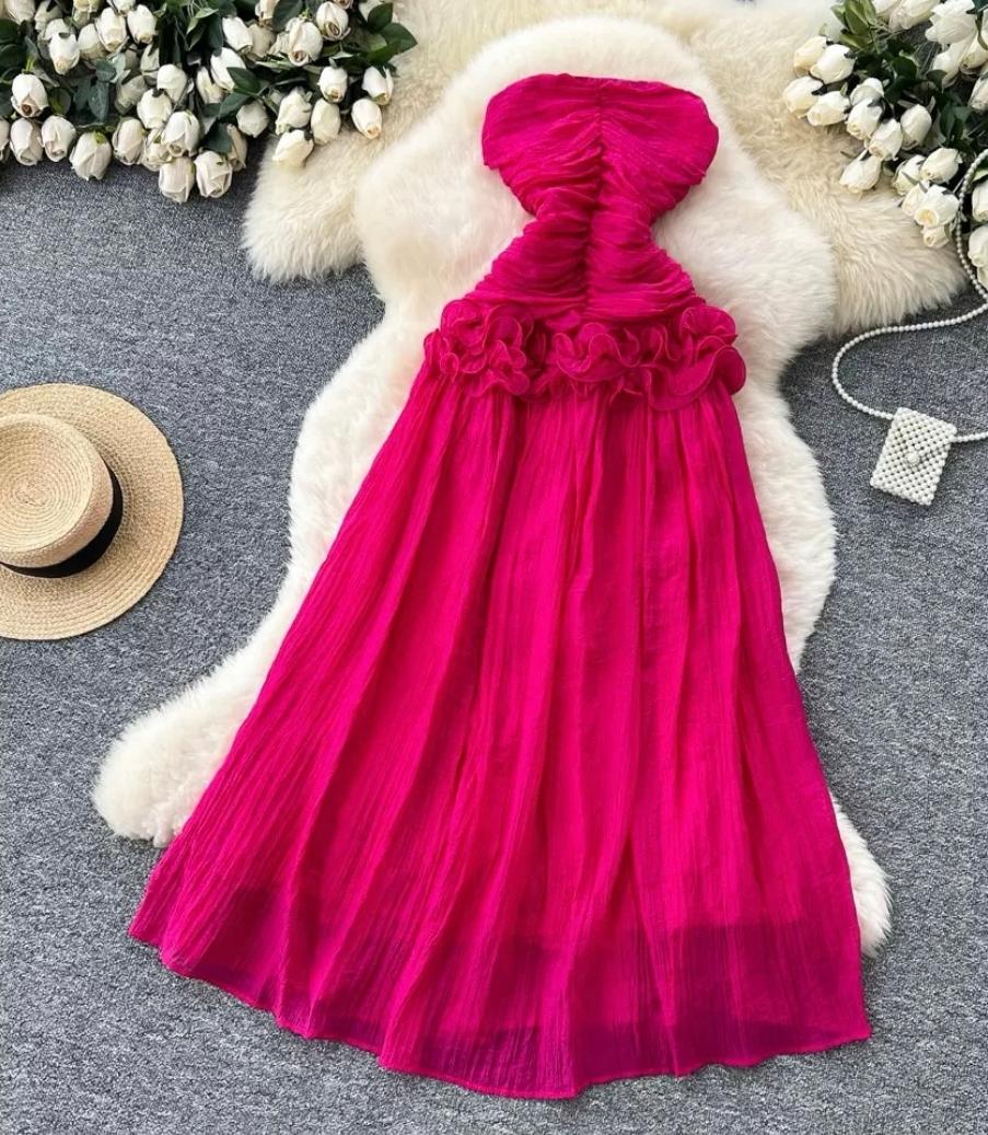 RUCHED RUFFLE DRESS 1004