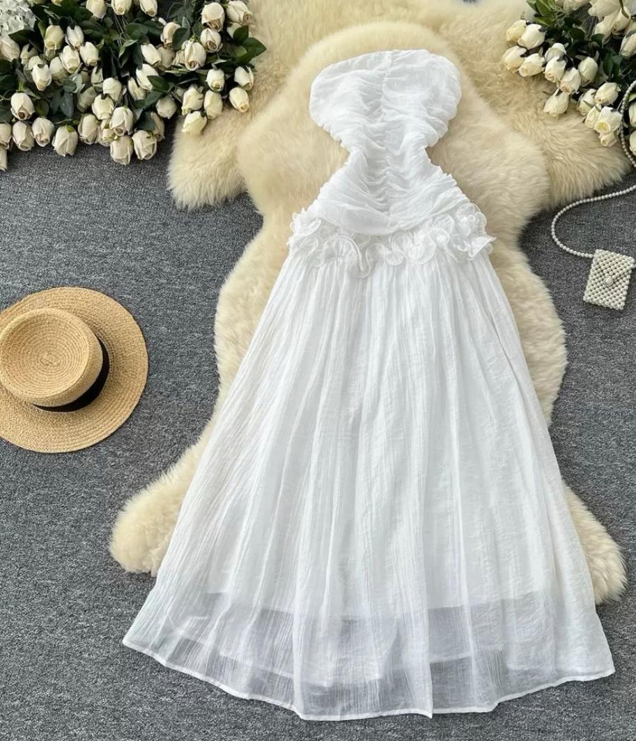 RUCHED RUFFLE DRESS 1004
