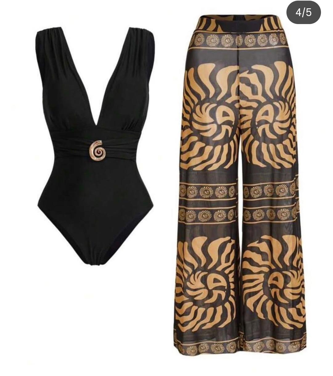 V-NECK BODYSUIT 2PC 1404